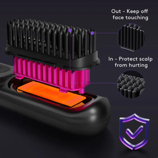 VELORA Cordless Hair Straightening Comb — USB Rechargeable