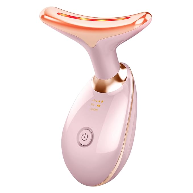 Pink facial beauty massager front view
