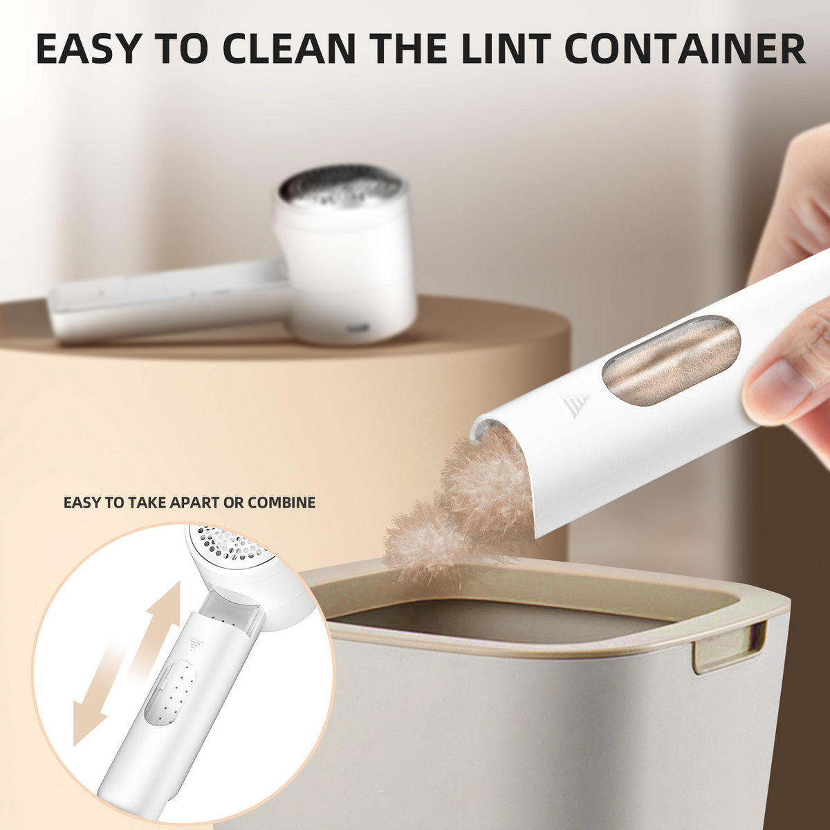 VELORA Rechargeable Fabric Shaver — Digital Display
