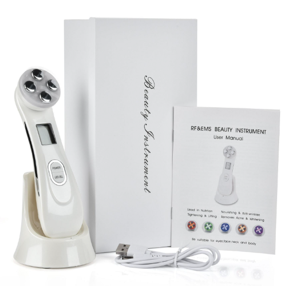 VELORA Facial Beauty Ion Device — Pink, White & Black