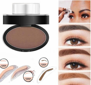 VELORA Eyebrow Stamp & Powder Compact — Brown