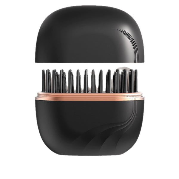 VELORA Cordless Mini Hair Straightening Brush — Black