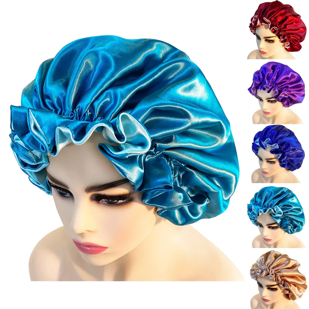 VELORA™ Adjustable Satin Sleep Bonnet
