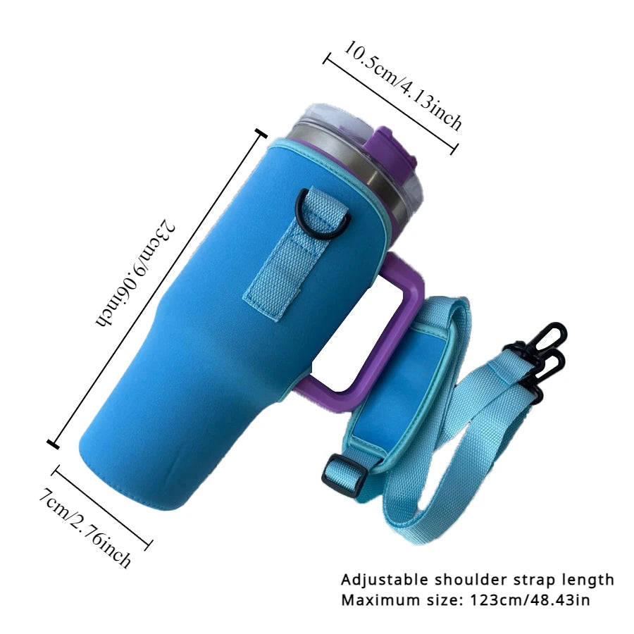 VELORA Tumbler Carrier Sleeve with Adjustable Shoulder Strap