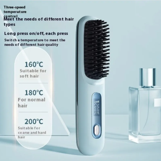 VELORA Cordless Hair Straightening Comb — USB Rechargeable