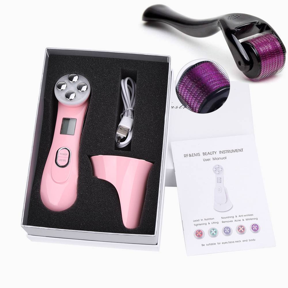 VELORA Facial Beauty Ion Device — Pink, White & Black